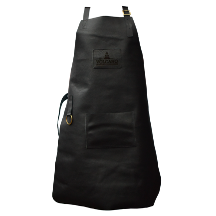 Delantal de cuero negro